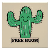 Free Cactus Hugs Poster (Vorderseite)