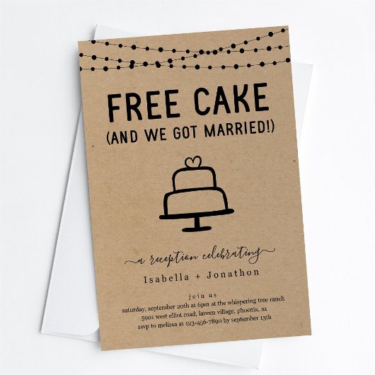 Free Cake Funny Empfang nur Einladung