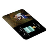 Free Cake Funny Modern Foto Hochzeit retten das Da Magnet (Rechte Seite)