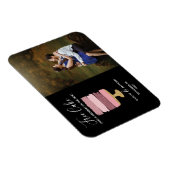 Free Cake Funny Modern Foto Hochzeit retten das Da Magnet (Rechte Seite)