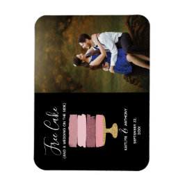 Free Cake Funny Modern Foto Hochzeit retten das Da Magnet