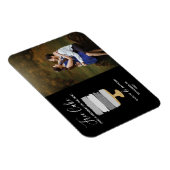 Free Cake Funny Modern Foto Hochzeit retten das Da Magnet (Rechte Seite)