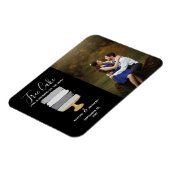 Free Cake Funny Modern Foto Hochzeit retten das Da Magnet (Linke Seite)