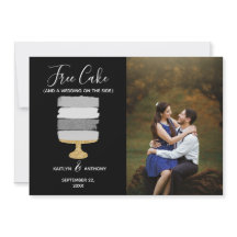 Free Cake Funny Modern Foto Hochzeit retten das Da