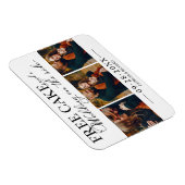 Free Cake Funny Wedding Save the Date 3 Foto Magnet (Rechte Seite)