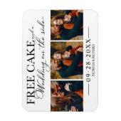 Free Cake Funny Wedding Save the Date 3 Foto Magnet (Vertikal)