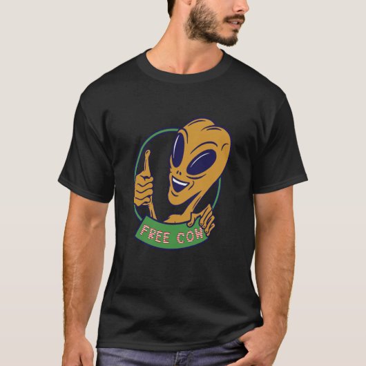 free cow alien space aliens ufo T-Shirt (Vorderseite)