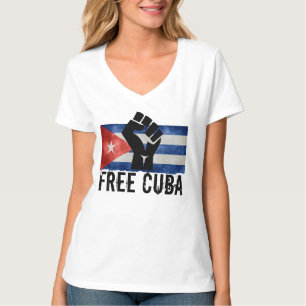Free Cuba Raise Fist T - Shirt