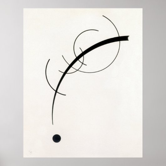 Free Curve to the Point -Vasily Kandinsky Poster (Vorne)