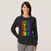 Free Dad Hugs Pride Support LGBTQ Gay Rights Proud T-Shirt (Vorne ganz)