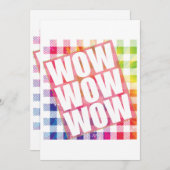 Free Day Wow - WOW WOW Mem Essential Einladung (Vorne/Hinten)