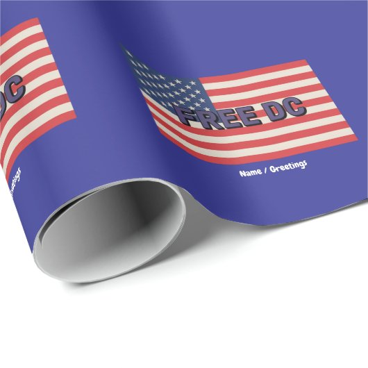 Free DC Bold Graphic Show Support für Washington Geschenkpapier (Rolleneckpunkt)