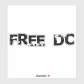 Free DC Der Sandwich-Typ Washington Free DC Aufkleber (Blatt)