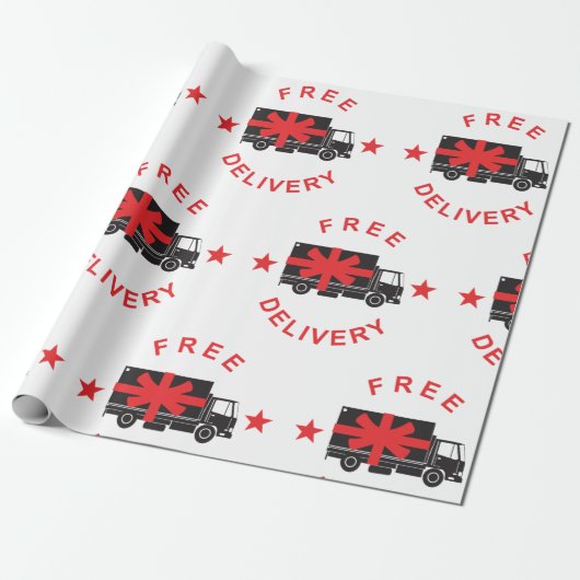 Free Delivery Truck Geschenkpapier (Ungerollt)