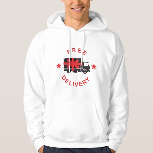 Free Delivery Truck Hoodie (Vorderseite)
