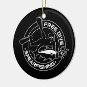 Free Diving Spearfish Fischfang Keramik Ornament (Links)