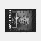 Free Donald Trump Mugshot Fleecedecke (Vorderseite (Horizontal))