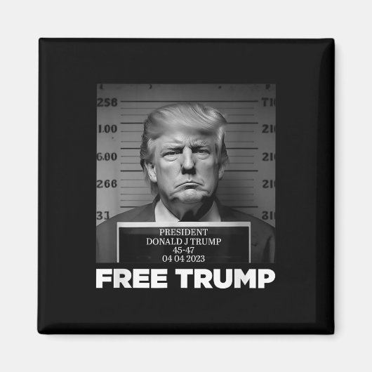 Free Donald Trump Mugshot Magnet (Vorne)