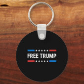 Free Donald Trump Republikanischer Support Pro Tru Schlüsselanhänger (Vorderseite)