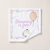 Free Dreams Bär mit Balloons Badhandtuch Set (Waschlappen)
