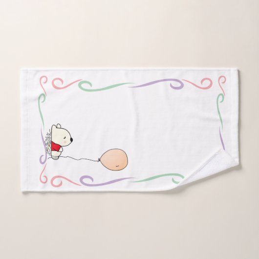 Free Dreams Bär mit Balloons Badhandtuch Set (Handtuch)