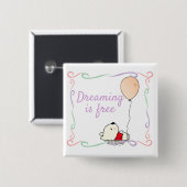 Free Dreams Bär mit Balloons Button (Vorne & Hinten)