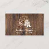 Free Drink Wedding Western Country Card Ticket (Rückseite)