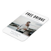 Free Drinks Foto von Wedding Save the Date Magnet (Linke Seite)