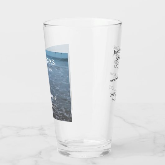 Free drinks save the date beach wedding add name glas (Links)