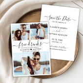 Free Drinks Script Moderne Foto Collage Hochzeit Save The Date