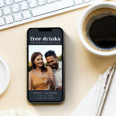 Free Drinks Wedding Foto Save the Date digital