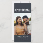 Free Drinks Wedding Foto Save the Date digital (Vorderseite)