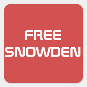Free Edward Snowden Quadratischer Aufkleber