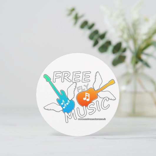Free Fly Music Einladung (Stehend Vorderseite)