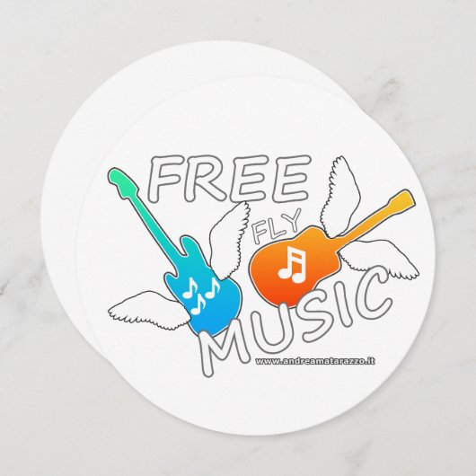 Free Fly Music Einladung (Vorne/Hinten)