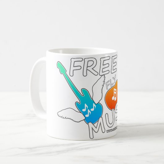 Free Fly Music Kaffeetasse (Vorderseite Links)