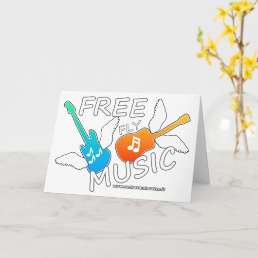 Free Fly Music Karte (Gelbe Blume)