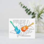 Free Fly Music Postkarte (Stehend Vorderseite)