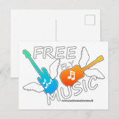 Free Fly Music Postkarte (Vorne/Hinten)