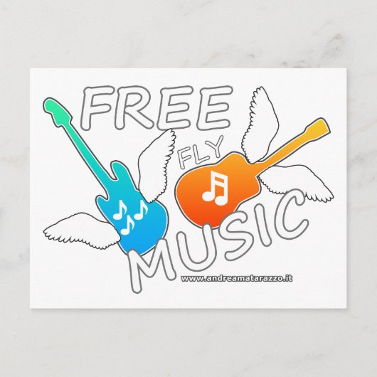 Free Fly Music Postkarte (Vorderseite)