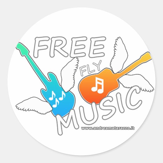 Free Fly Music Runder Aufkleber (Vorderseite)