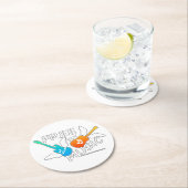 Free Fly Music Runder Pappuntersetzer (Vor Ort)