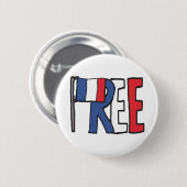 Free France Button (Vorne & Hinten)