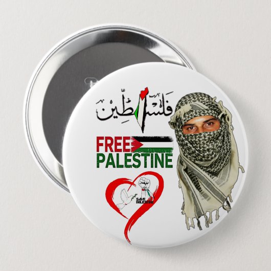Free Free Palestine Button (Vorne & Hinten)