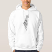 Free Gaza Free Palestine Map Cloud Word Hoodie (Vorderseite)