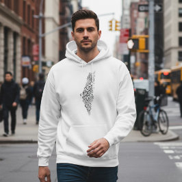 Free Gaza Free Palestine Map Cloud Word Hoodie