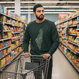 Free Gaza Free Palestine Map Cloud Word Sweatshirt