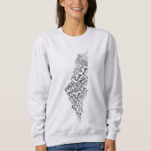 Free Gaza Free Palestine Map Cloud Word Sweatshirt (Vorderseite)