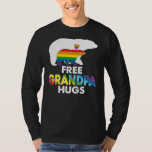 Free Grandpa Hugs Rainbow Bear LGBT Pride Gay T-Shirt<br><div class="desc">Free Grandpa Hugs Rainbow Bear LGBT Pride Gay Lesbian Color Gift. Perfect gift for your dad,  mom,  papa,  men,  women,  friend and family members on Thanksgiving Day,  Christmas Day,  Mothers Day,  Fathers Day,  4th of July,  1776 Independent day,  Veterans Day,  Halloween Day,  Patrick's Day</div>