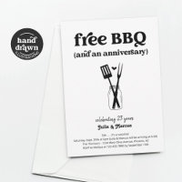 Free GRILLEN Funny Anniversary Party Einladung